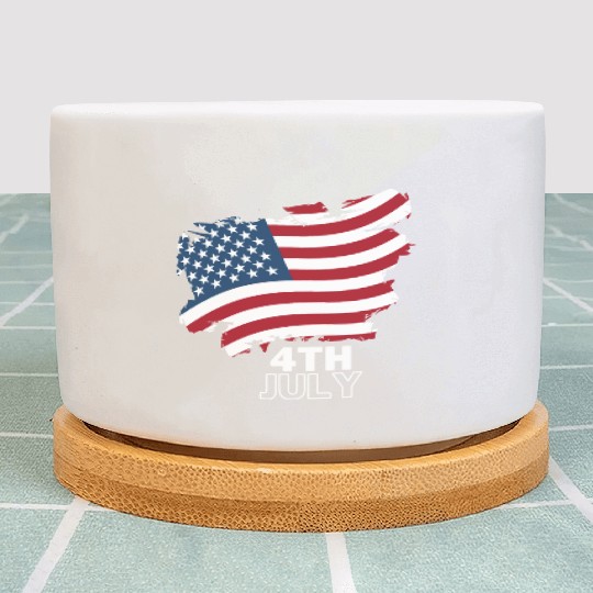 4th July The Independence Day of America Plant Pots