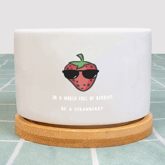 Strawberry world white Plant Pots
