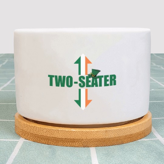 Irish Flag Two Seater Party-Trashy Humor Plant Pots