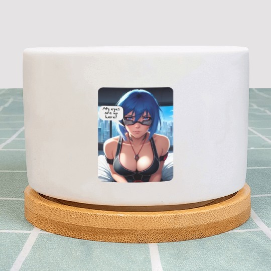 Cyberpunk Waifu Influencer Design 10 Plant Pots