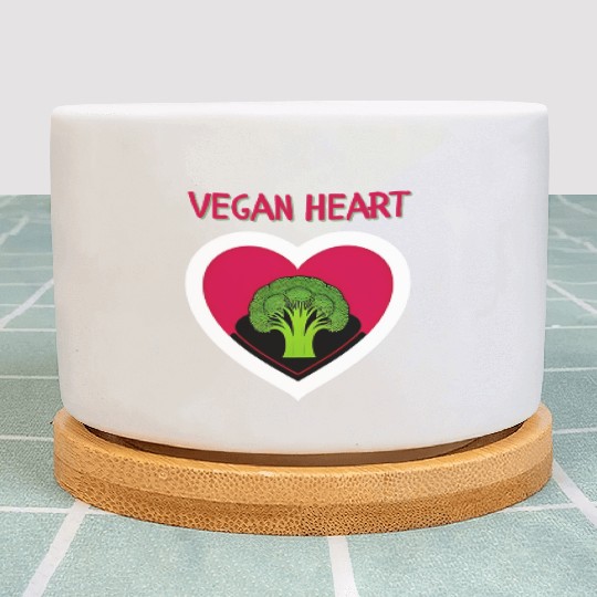 Vegan heart, broccoli heart Plant Pots