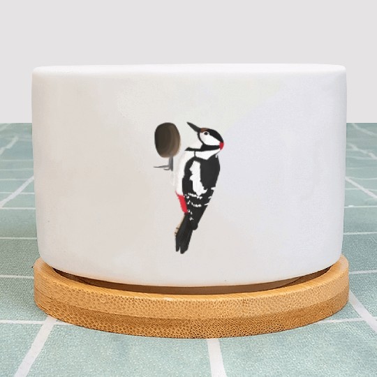 Woodpecker Bird Birdwatcher Ornithologist Biologis Plant Pots