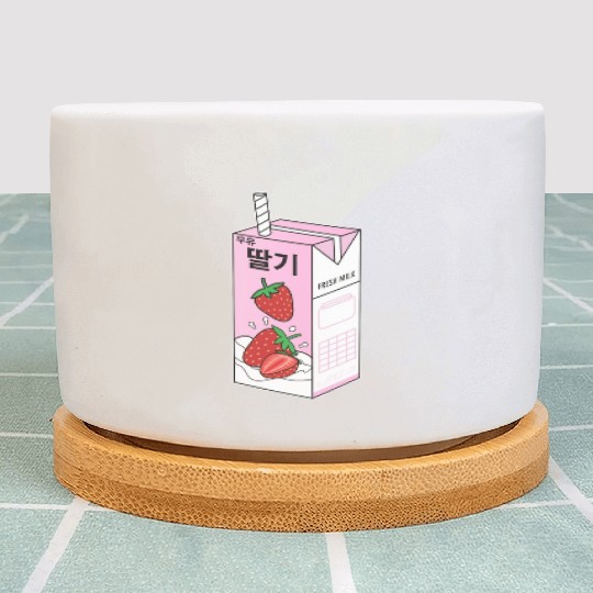K Pop Strawberry Milk Drink Korea Kpop Korean Plant Pots