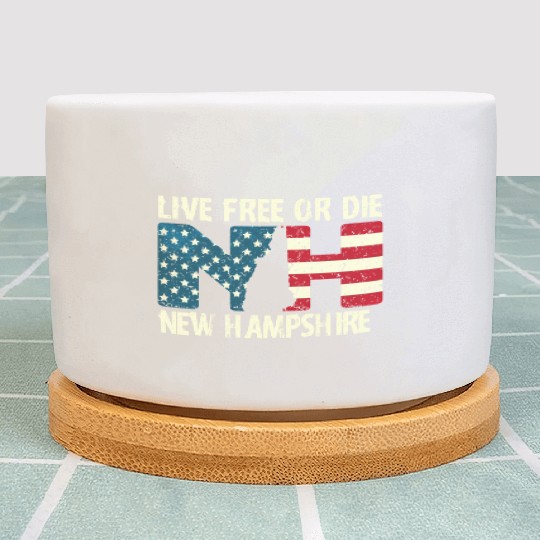New Hampshire Patriotic Live Free Or Die Product Plant Pots