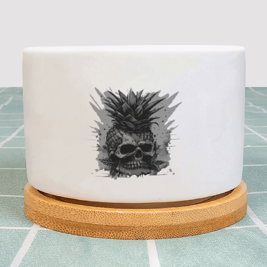 scary pineapple punk Plant Pots