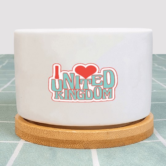 United kingdom hearts Plant Pots