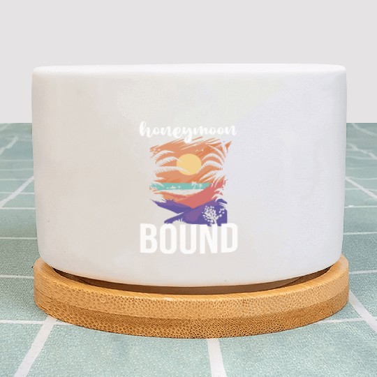 Bride Groom Vacation Newlywed Couple Honeymoon Plant Pots