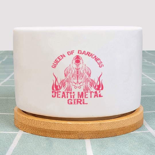 Goth Rock Satan Girl Woman Festivals Death Metal Plant Pots