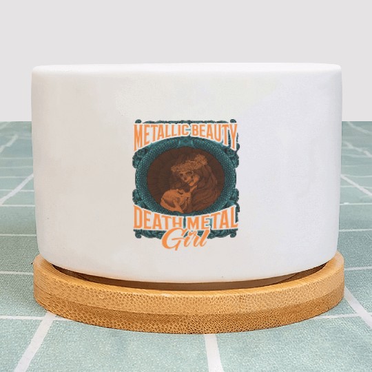 Goth Rock Satan Girl Woman Festivals Death Metal Plant Pots