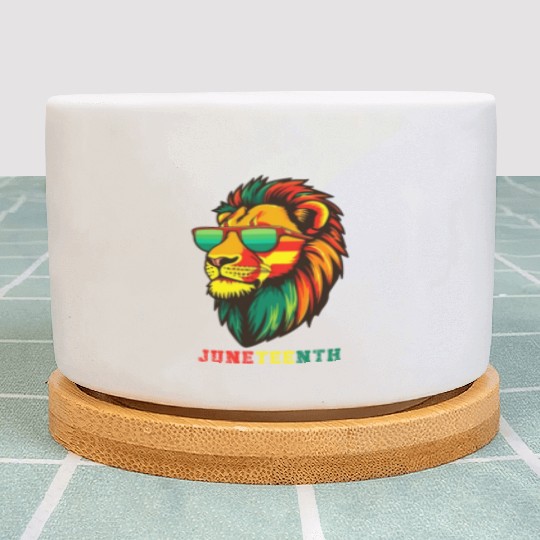 Lion Juneteenth African American Black History Plant Pots