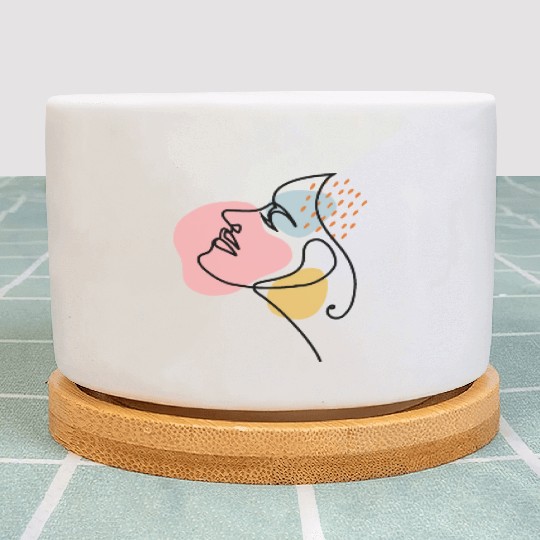 Feminine Abstractions: Embracing Artistic Freedom Plant Pots