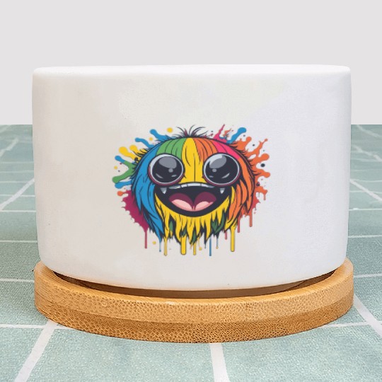 colorful rainbow realistic Plant Pots