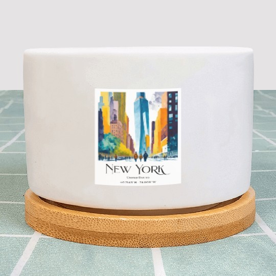 People walking to One World Trade Centre New York Plant Pots