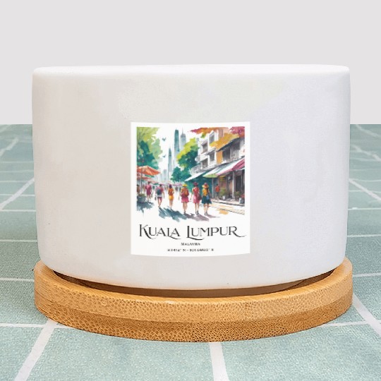 Women walking in streets of Kuala Lumpur Malaysia Plant Pots