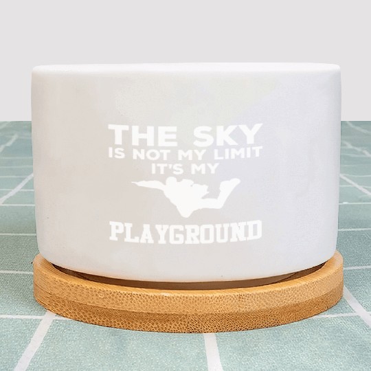 Sky Playground - Skydiver Skydiving Parachuting Plant Pots