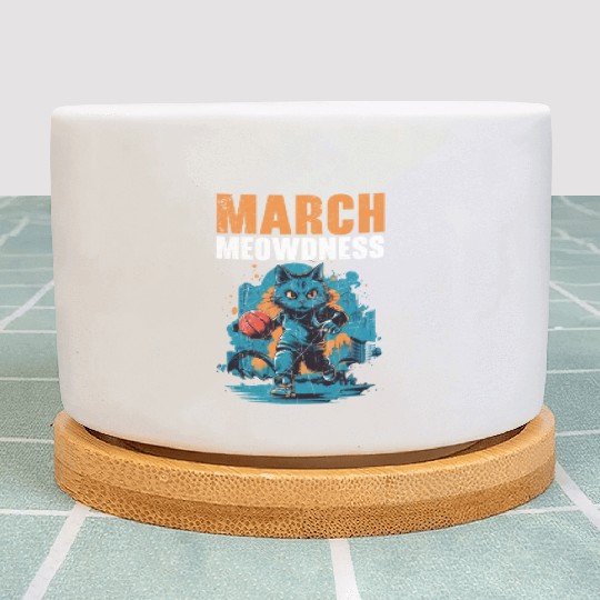 Basketball Cat Basketball Player I Love Basketball Plant Pots