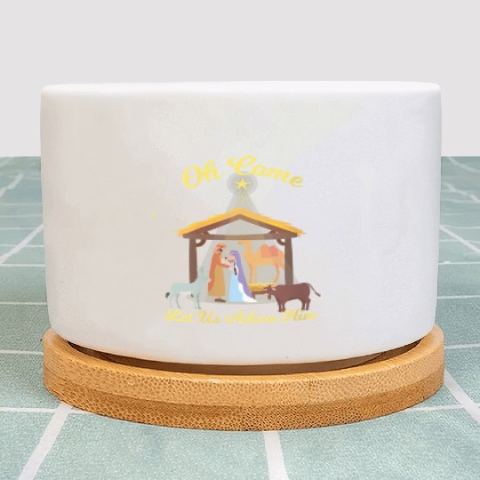 Let Us Adore Him - Advent Nativity Scene North Plant Pots