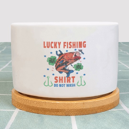 Lucky Fishing Do Not Wash Fish Rod Fisher Plant Pots