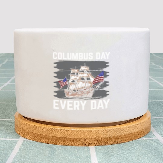 Christopher Columbus Italian American Columbus Day Plant Pots
