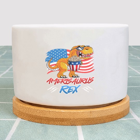 Amerisaurus Rex America Party Independence Day Plant Pots
