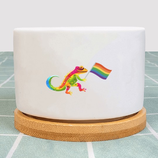 Gay Pride Gecko Plant Pots