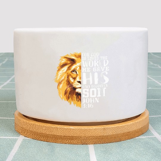 Christian Religious Him Lion Judah John 316 Plant Pots