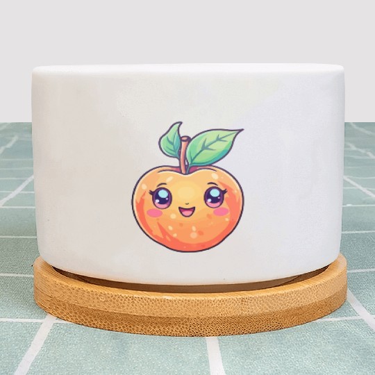 Peach kawaii Plant Pots