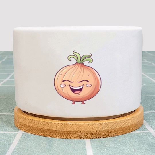 Onion Vegetable Vegan Farmer Funny Cute Love Plant Pots