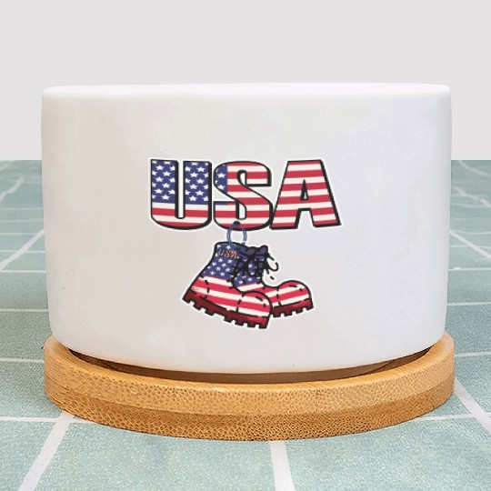 God bless America the land of the free Plant Pots