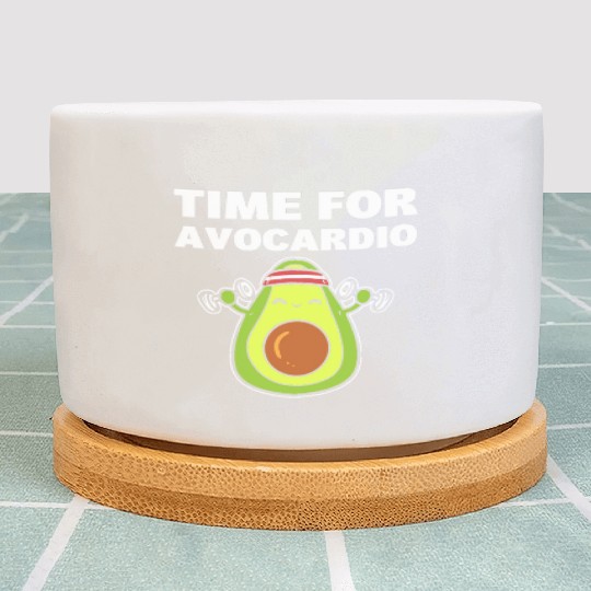 Fitness Avocado Pun Gym-goer Plant Pots