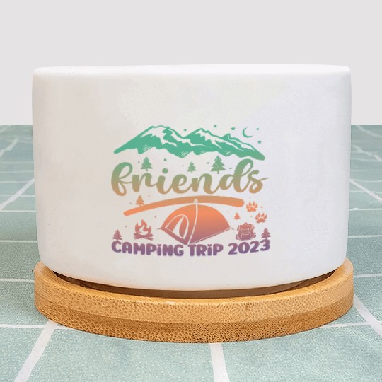 Friends Camping Trip Camping Lover Camper stars Plant Pots