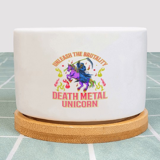 Goth Rock Satan Girl Woman Festivals Death Metal Plant Pots