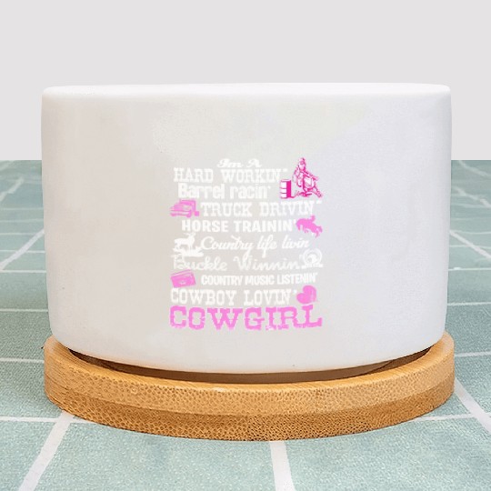Barrel Racing Cowgirl Plant Pots