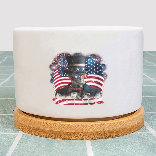 Merica Lincoln Independence Day Party 4th July Plant Pots