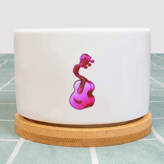 Psychedelic Pink Acoustic Guitar Plant Pots