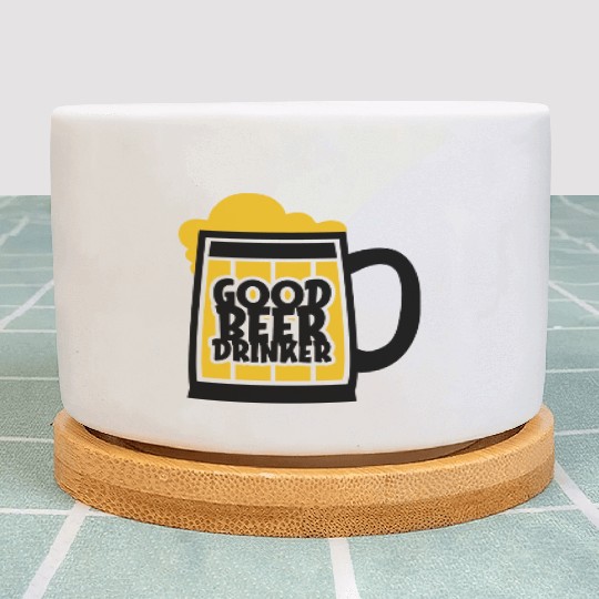 DESIGNGood Beer Drinker nature Plant Pots