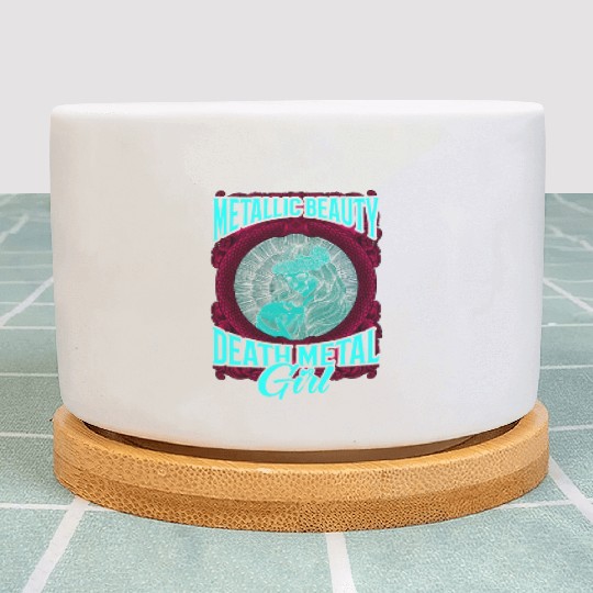 Goth Rock Satan Girl Woman Festivals Death Metal Plant Pots