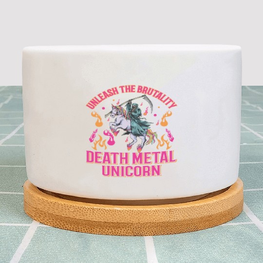 Goth Rock Satan Girl Woman Festivals Death Metal Plant Pots