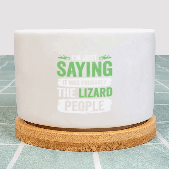 Lizard Reptilian Agenda Conspiracy Theory Plant Pots