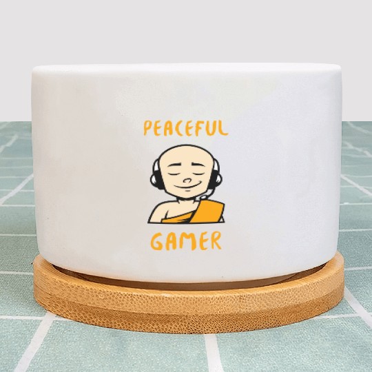 Peaceful Gamer Monk Plant Pots