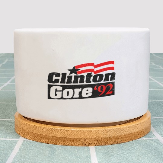 Clinton Gore '92 Bill Clinton President Plant Pots