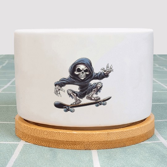 Embrace the Afterlife on Wheels: Grim Reaper Skate Plant Pots