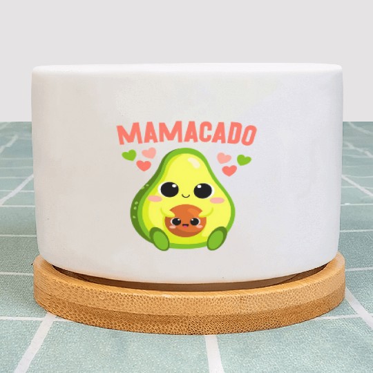 Mamacado Kawaii Baby Avocado Pregnant Mama Avocado Plant Pots