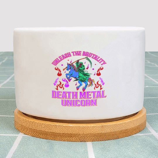Goth Rock Satan Unicorn Festivals Death Metal Plant Pots