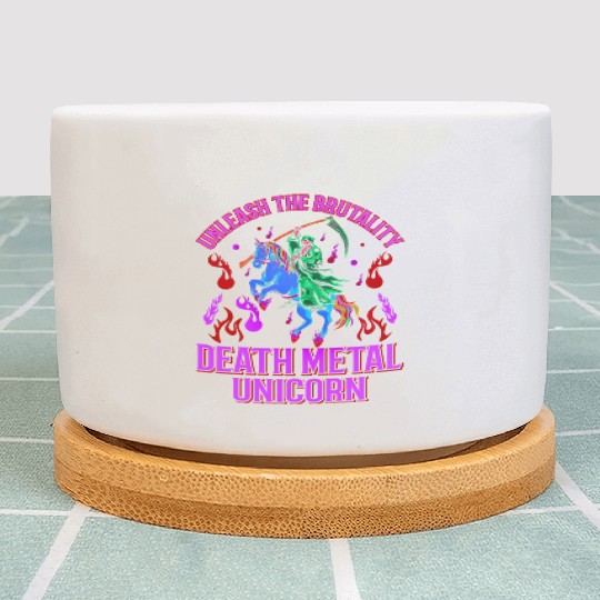 Goth Rock Satan Unicorn Festivals Death Metal Plant Pots
