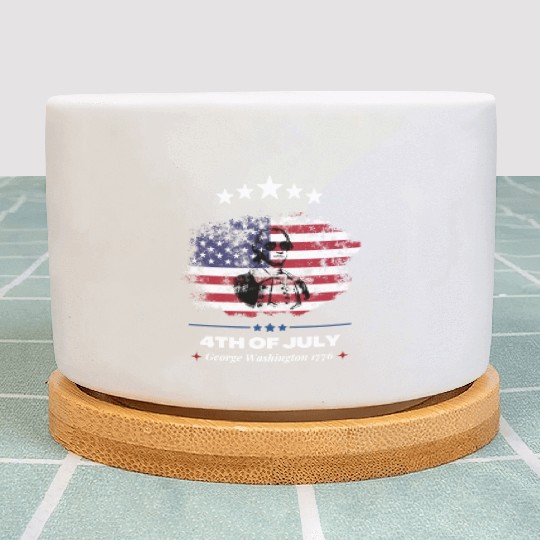 4th Of July Suck It England George Washington 1776 Plant Pots