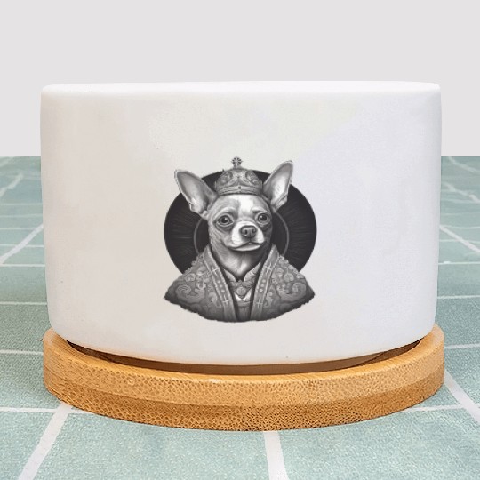 Chihuahua - Pope Dog Church Vatican Catholic Plant Pots