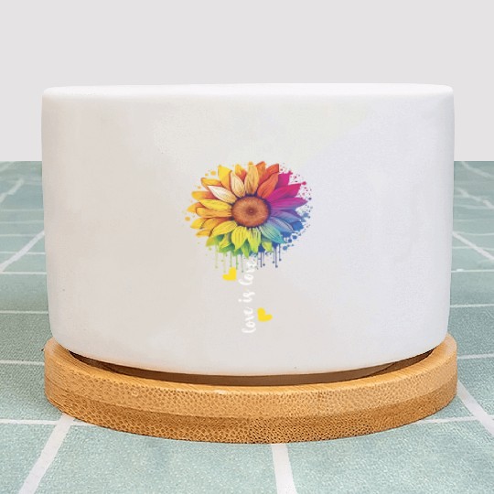 Rainbow Sunflower LGBT Group Pride Transgender Pun Plant Pots