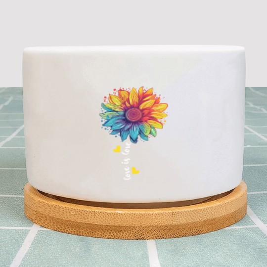 Rainbow Sunflower LGBT Community Pride Transgender Plant Pots