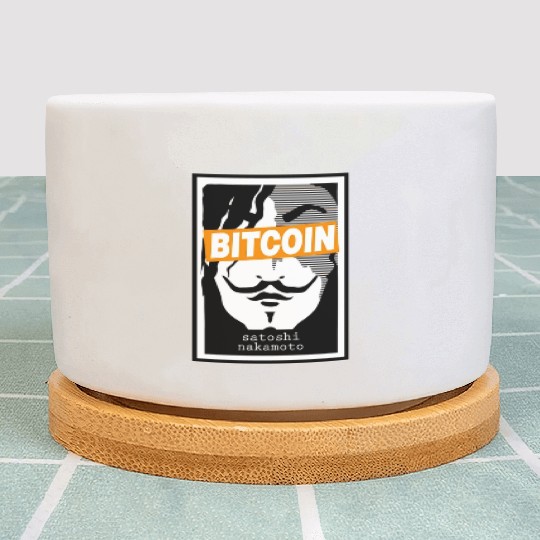 Bitcoin Coin-Satoshi Nakamoto Plant Pots